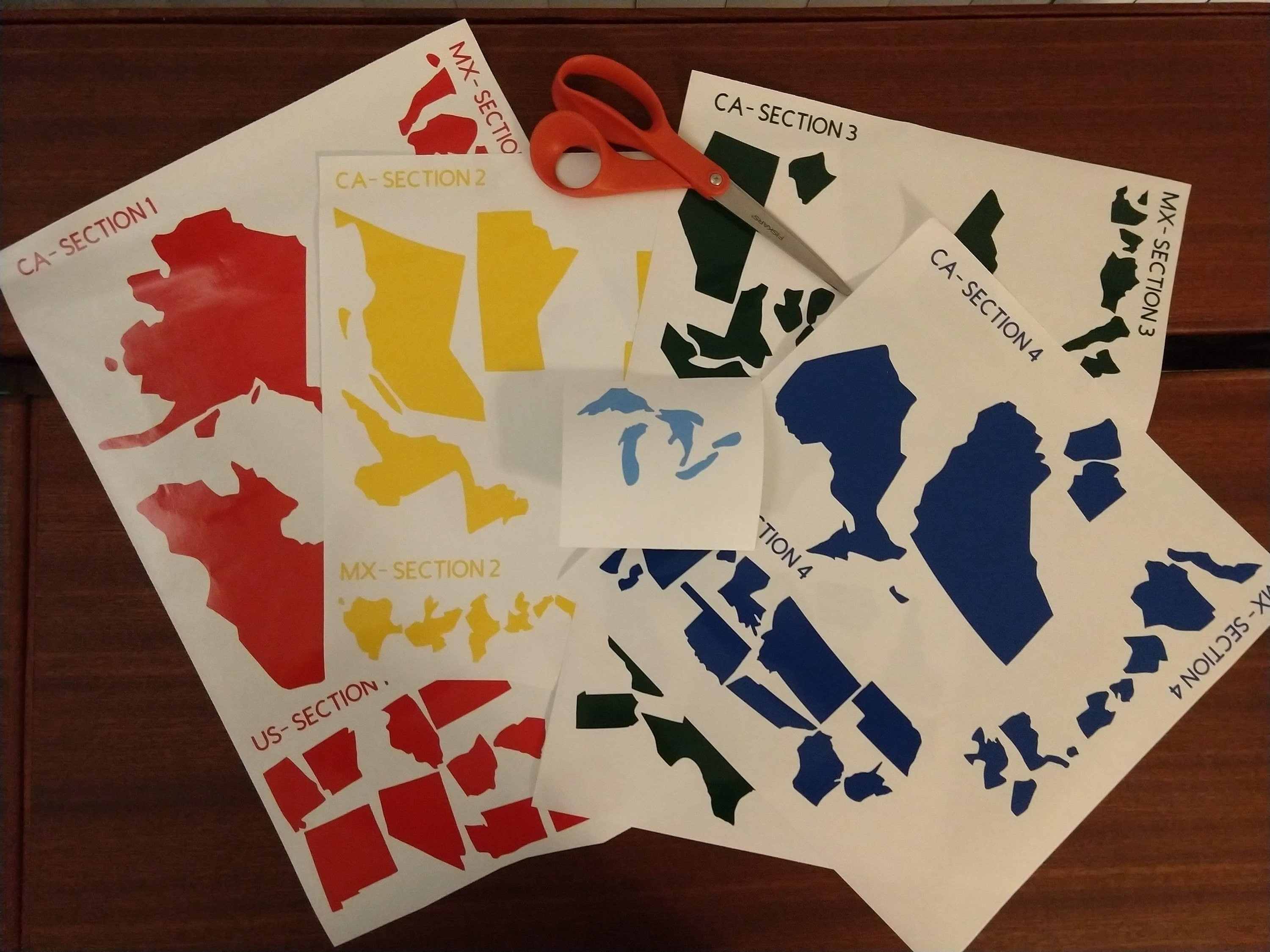 North America Decal Adventure Tracker - US Decal, Canada Decal, Mexico Decal, Camper Decal, Adventure Tracker, North America Map, Camping