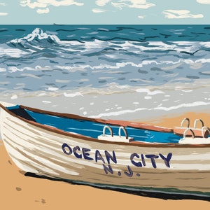 Beach Town Print