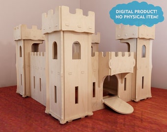wooden castle dollhouse