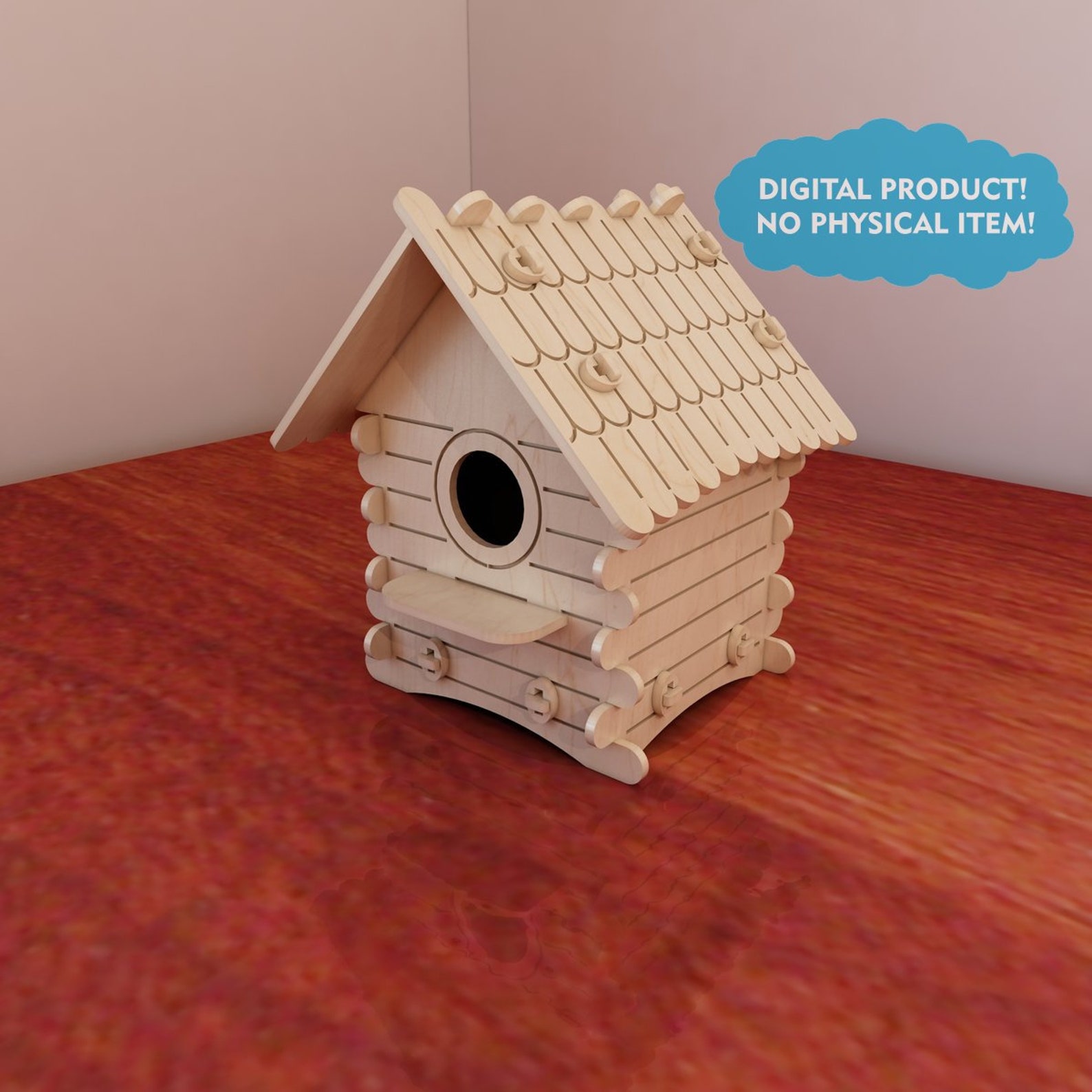 Great wooden birdhouse pattern. Vector plans for CNC router | Etsy