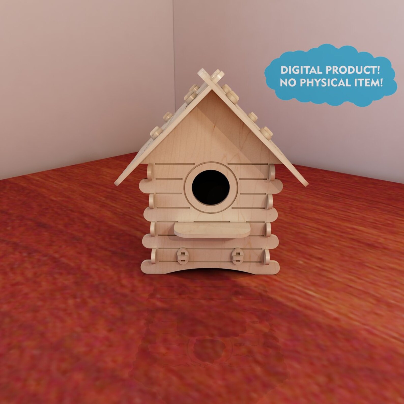 Great wooden birdhouse pattern. Vector plans for CNC router Etsy