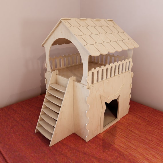 Huge Cat house plans for CNC router and laser cutting 