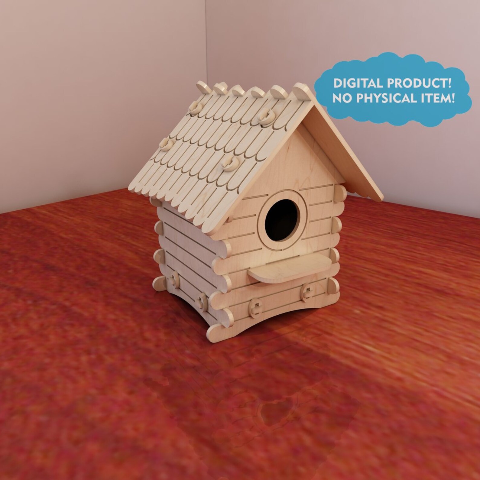Great wooden birdhouse pattern. Vector plans for CNC router Etsy