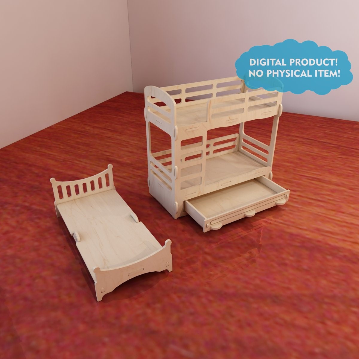 Big plywood Doll house v1 Dolls furniture Pack. 16 scale Etsy