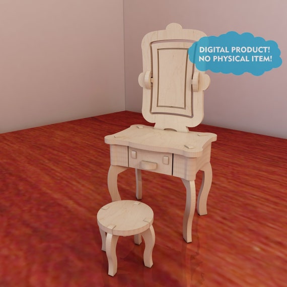 barbie vanity table and chair