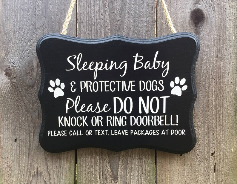 baby sleeping sign do not knock sign do not disturb sign etsy