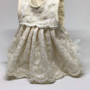 Bear dress made of old and vintage lace for doll or bear up to 35 cm