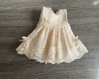 Vestito da orso o bambola in pizzo antico e vintage per orsi alti fino a 34 centimetri