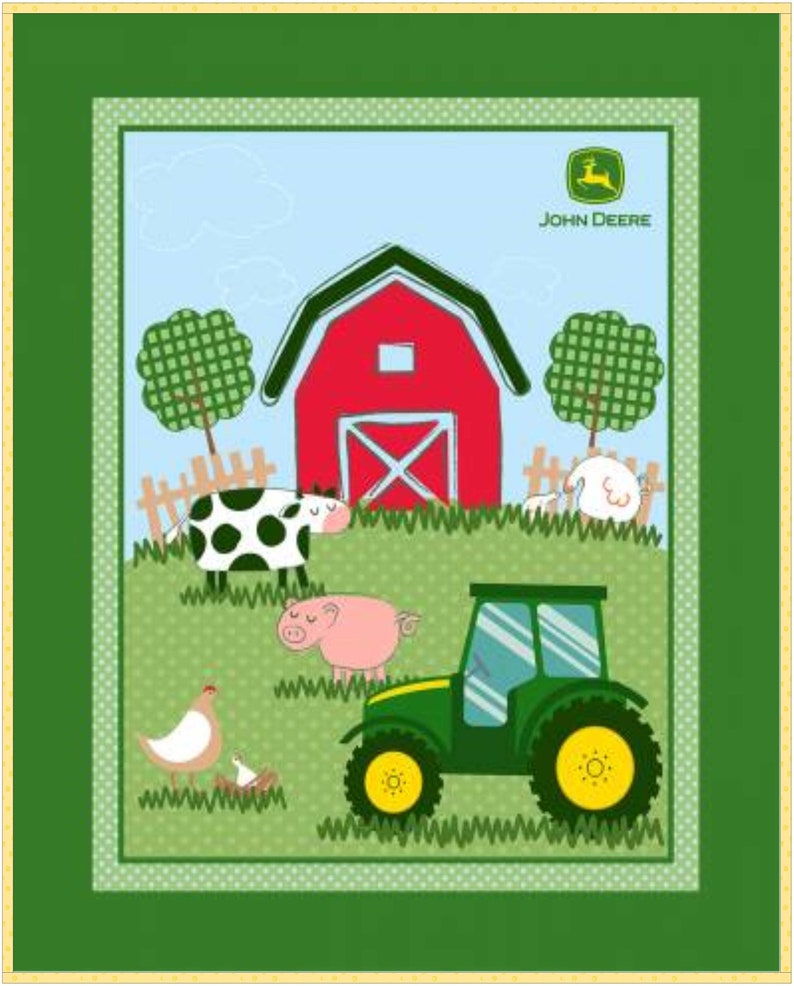 Its a Kit John Deere Baby Quilt Kit Cuddle/minky Backed Panel Quilt