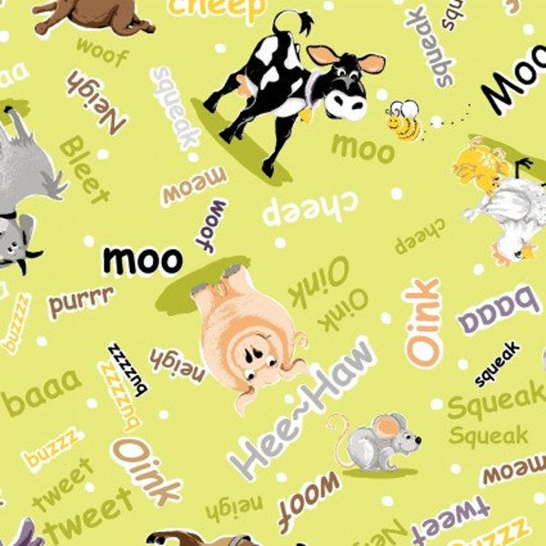 Barnyard Buddies Coordinating Fabric for Barnyard Panel  This would make a great backing mice, goat, pig chicken Bee chick