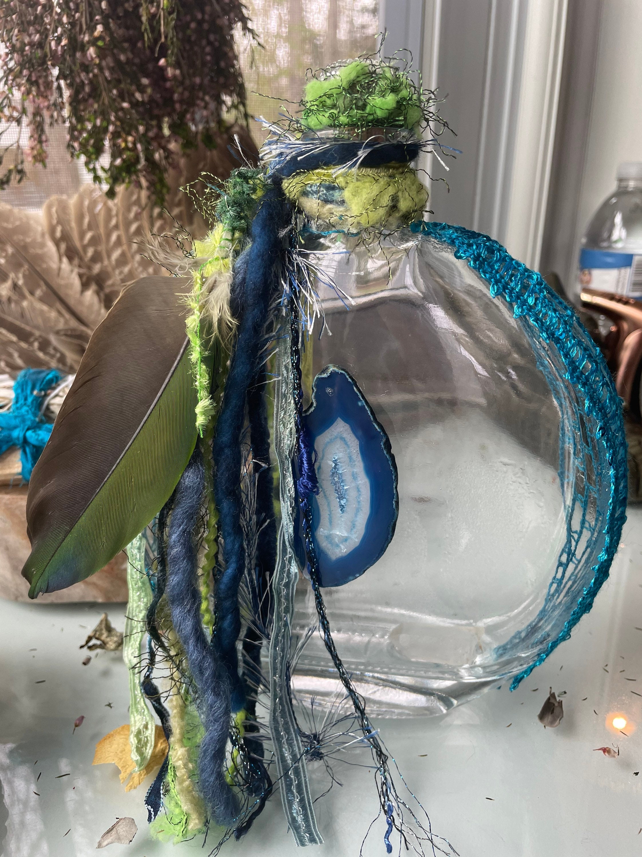 Full Moon/New Moon Water Bottle/Canteen Glass bottle Etsy