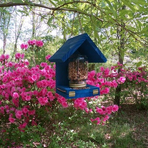 These Bird Feeders work Easy to Fill, Easy to Clean Feed the birds with this handcrafted Mason Jar time tested bird feeder image 10