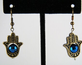 Lovely Hamsa/Hand of Fatima Fishhook Dangle Earrings - Three Styles Available - Spirituality - Protection