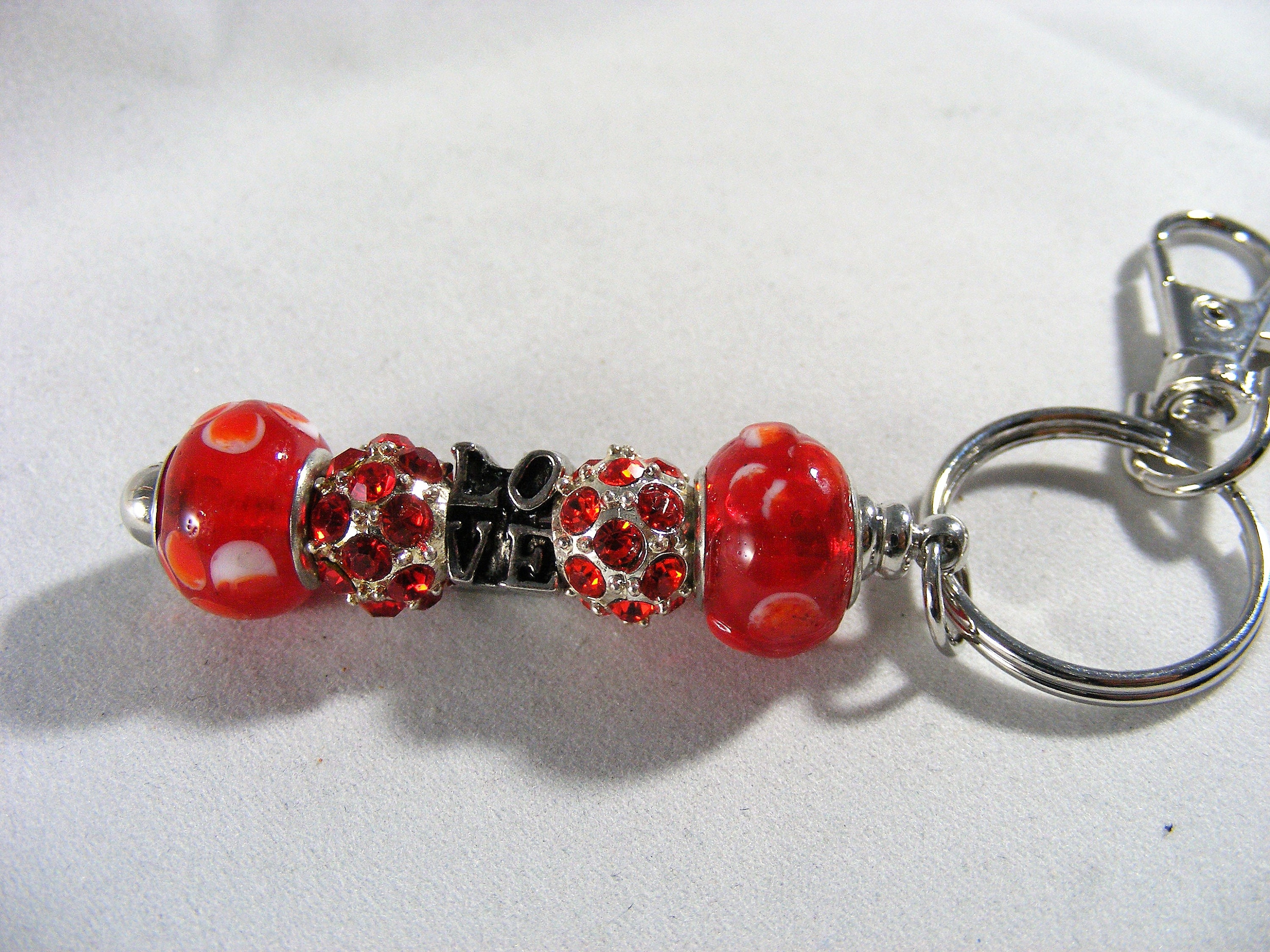 Silver Pandora Style Beaded Keychains Several Styles Breast Etsy