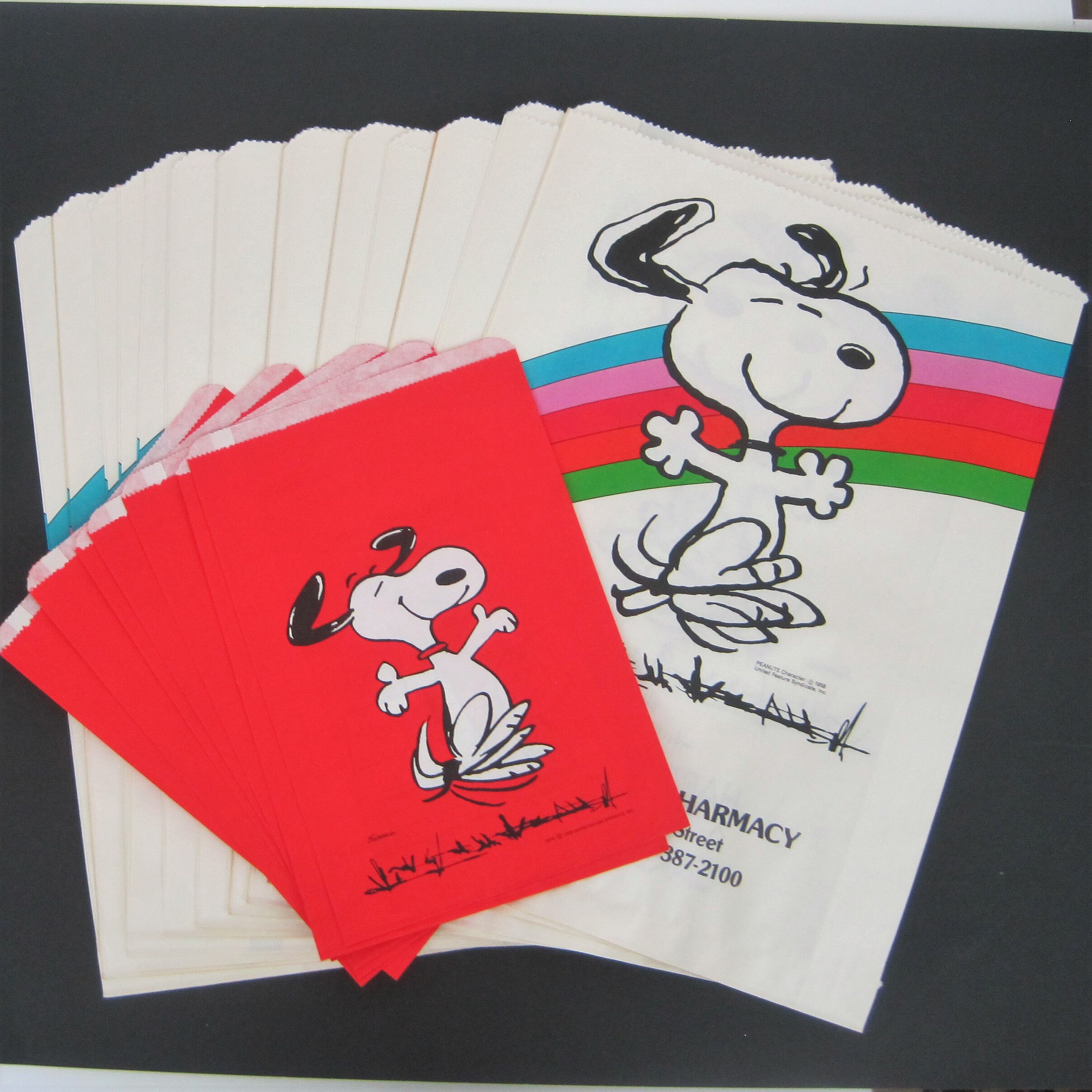 Vintage Peanuts Paper Bags Snoopy And Charlie Brown Rainbow Etsy Vintage Peanuts Paper Bags Snoopy And Charlie Brown Rainbow Etsy