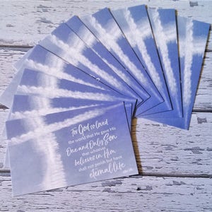 Gospel Palm Cards Set Bijbelvers Geheugen Christelijk Pasen Kruis Gods liefde Schrift Johannes 3:16 Cadeaukaartjes Visitekaartjes
