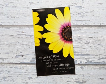 3x Yellow Flower Faith Quote Magnets Set Christian Scripture Daisy Photo Holder Uplifting Bible Verse Mark Kitchen