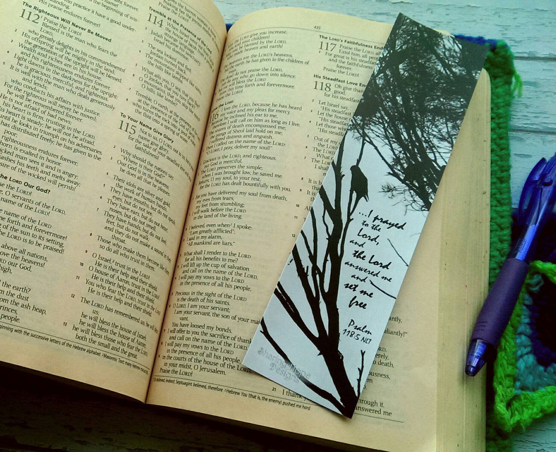 Bible Verse Flower Photo Bookmark Set X5 Scripture Memory Set Bible