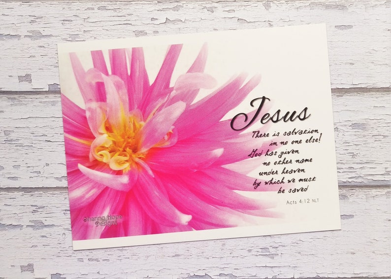 No Other Name Fridge Magnet Christian Country Kitchen Religious Pink Flower Photo Gift Bible Verse Acts 4:12 Scripture Jesus Faith Quote
