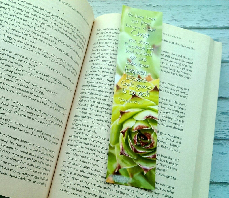 Bible Verse Flower Photo Bookmark Set X5 Scripture Memory Set Bible