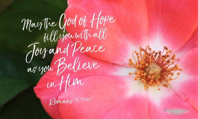Red Rose Faith Quote Xmas Christian Scripture Flower Print | Etsy