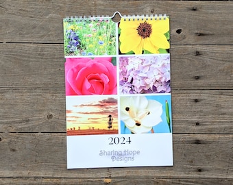 2024 Small Wall A4 Monthly Planner Calendar Bible Verse Christian Woman Male Xmas Gift Christmas New Year Inspiring Scripture Photography