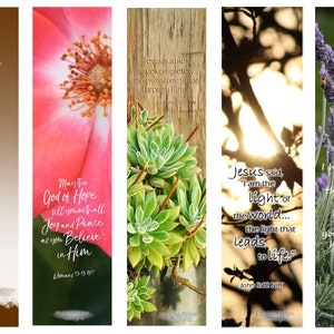 Printable Scripture Quote Succulent Bookmark Set X5 Download Bible ...