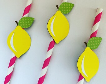 Lemon paper straws