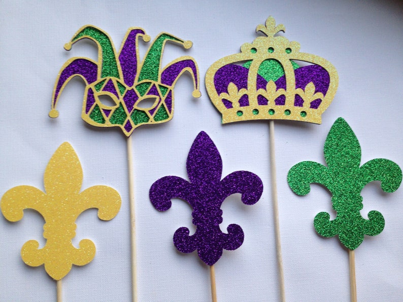 Mardi Gras Centerpiece sticks image 1