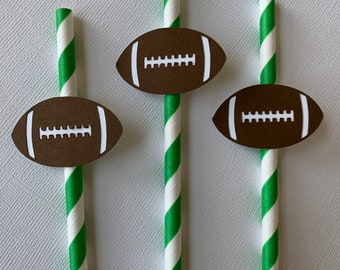 Football paper straws