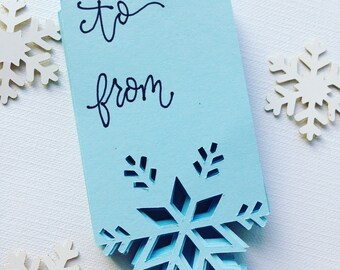 Snowflake gift tags