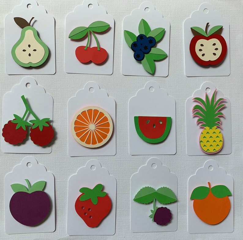 Fruit gift tags/party favor tags Etsy
