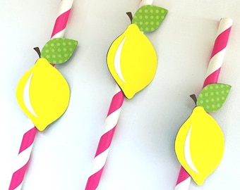 Lemon paper straws