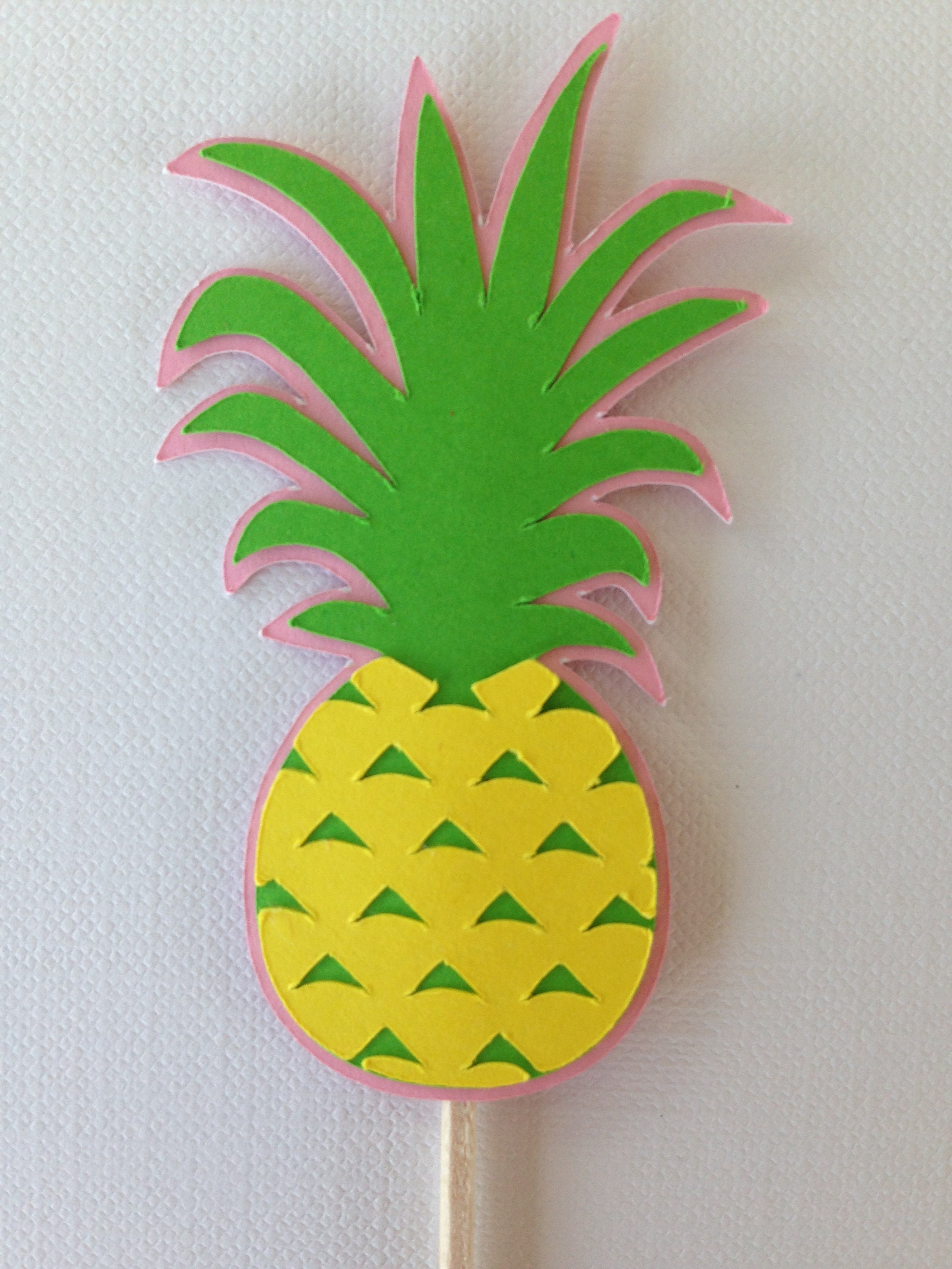 Pineapple cupcake toppers | Etsy