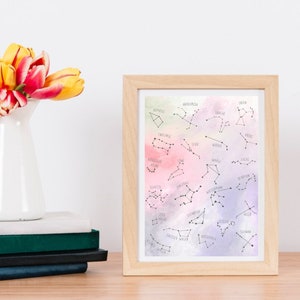 Póster astrología astronomía estrella constelaciones A5 A4 A3 decoración de pared póster imagen murales