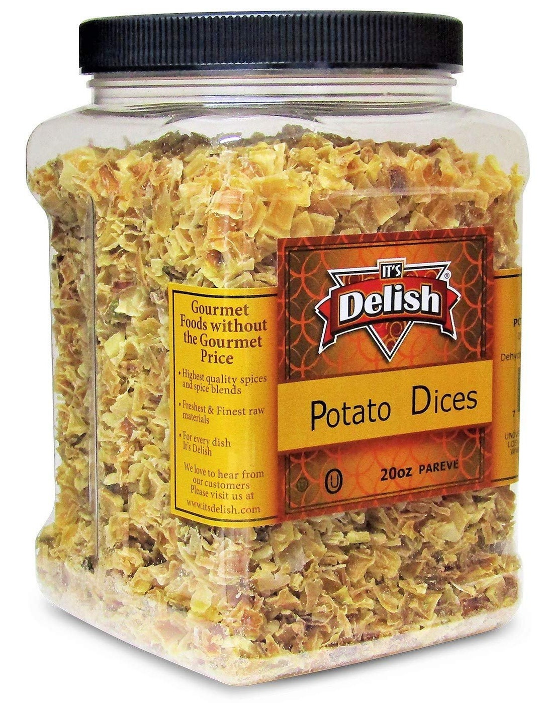 Gourmet Dehydrated Potato Dices by Its Delish 20 Oz Jumbo Reusable ...