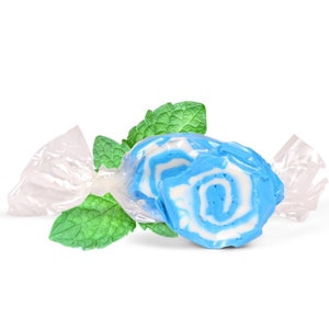 Gourmet Mint Taffy Swirl Chews by It's Delish,  Bulk Bag, Individually Wrapped Gourmet Soft Fluff Taffies - Perfect Trick or Treat Candy...