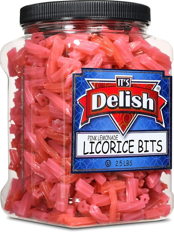 Pink Lemonade Licorice Bits by Its Delish 2.5 LBS 40 Oz Jumbo Container Jar Original Style Chewy Lemonade Flavor Candy Twists Etsy UK