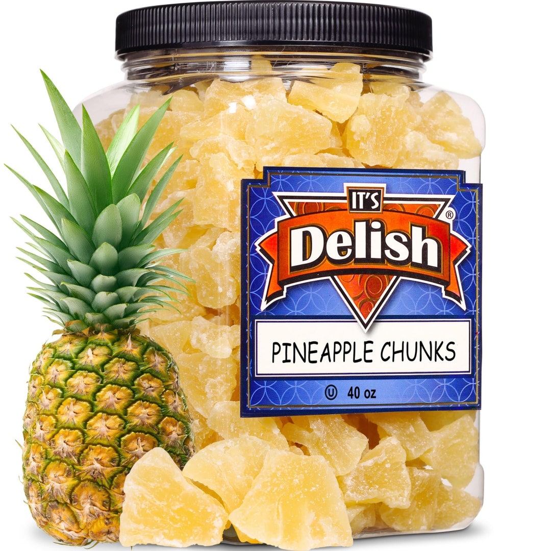 Delicious Dried Pineapple Chunks by It's Delish - 2.5 Lbs Reusable ...