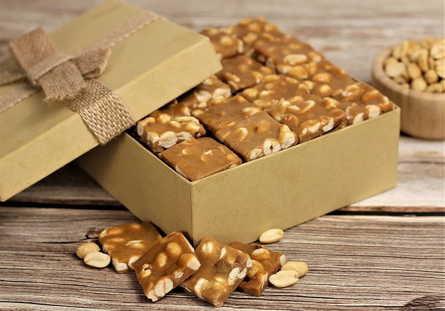Gourmet Peanut Brittle Gift Box by It's Delish Handmade Etsy