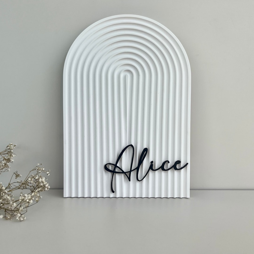 Rainbow With Name Wall Decoration Personalized Rainbow Etsy