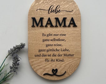 Muttertagsgeschenk aus Holz {liebe MAMA} Personalisiert, Muttertag 2024