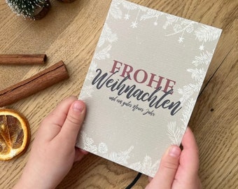 Weihnachtskarte {Frohe Weihnachten} hochwertige Weihnachtskarte Weihnachtsgruß Geschenk Wichteln Adventskalender Postkarte