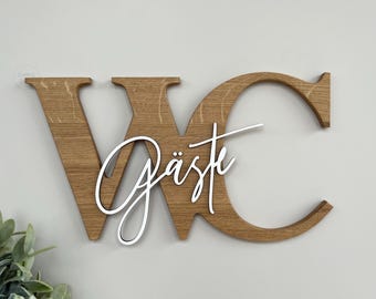 Door sign {Guest WC} WC sign