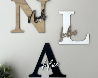 Name plate {monogram}door sign children's room wall decoration