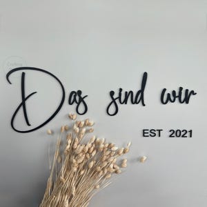 Wall saying {This is us} Black wooden lettering, 3D