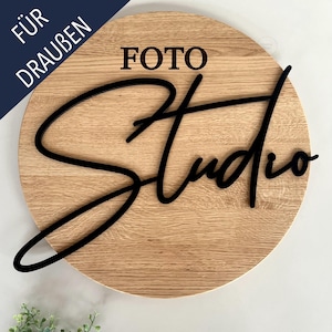 Photo Studio Sign - Wooden Company Sign