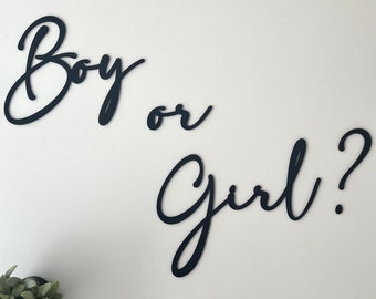 Baby reveal Schriftzug {Boy or Girl} zum Aufhängen