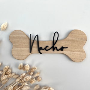 Dog name plate Best Buddy personalized, wood image 3