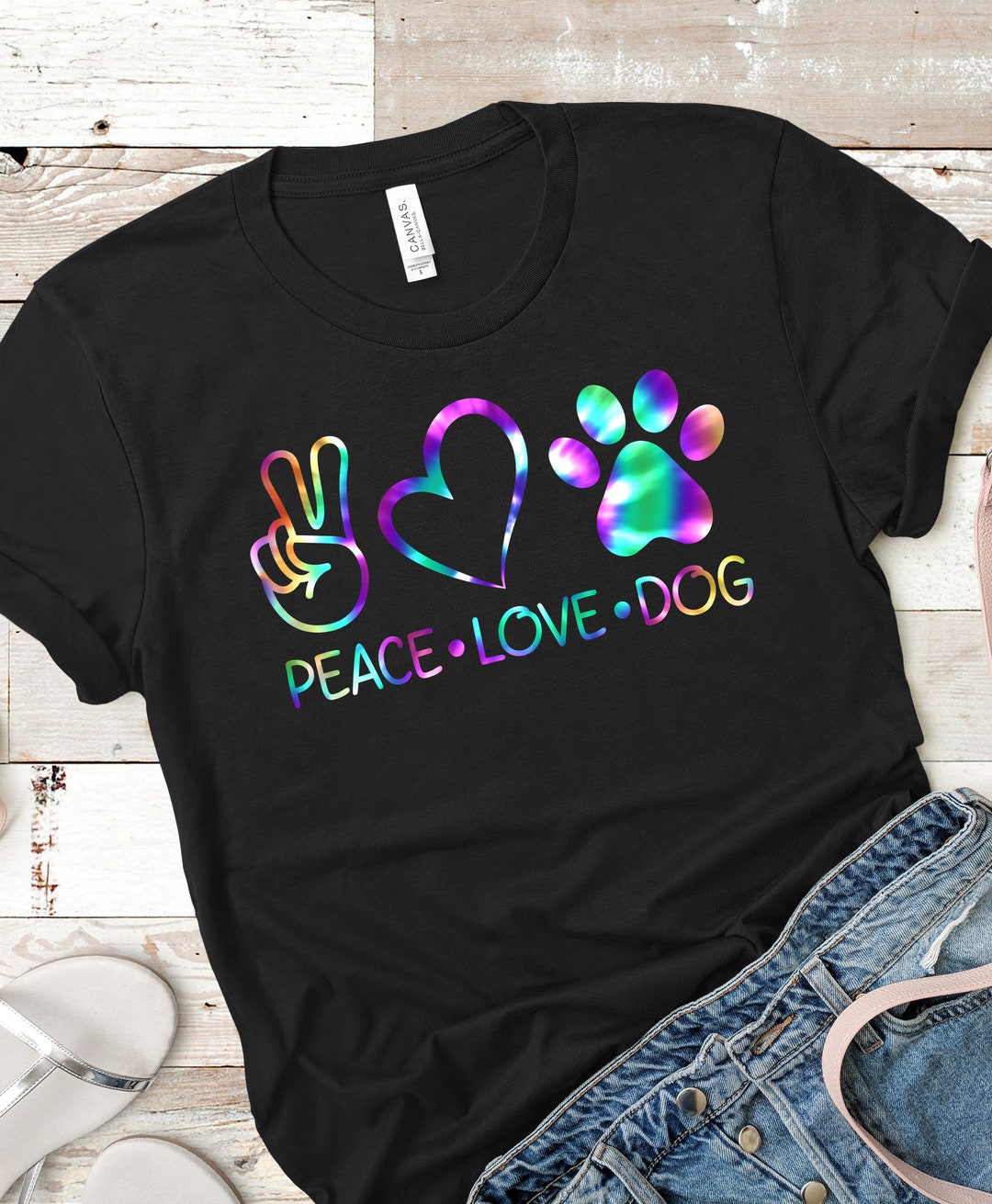 Proud Love Dog Shirt with Bow tie